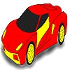 Раскраска: Автомобиль - 2 (Red car coloring)