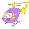 Раскраска: Вертолет (Easy helicopter coloring)