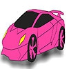 Раскраска: Авто 3 (Gorgeous pink car coloring)