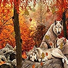 Пятнашки: Волки (Wolves in the woods slide puzzle)