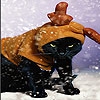 Пятнашки: Кот и снег (Black cat and snow slide puzzle)