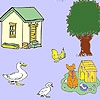 Раскраска: Дом фермера (Dog and farmhouse coloring)