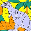 Раскраска: Одинокий динозавр (Alone dinosaur coloring)