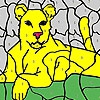 Раскраска: Лев (Yellow cat coloring)