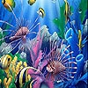 Пятнашки: Разные рыбки (Diverse fishes in the sea slide puzzle)