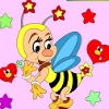 Раскраска: Маленькая пчелка (Kid's coloring: Little bee)