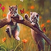 Пятнашки: Рысята (Cute naughty cats slide puzzle)