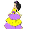 Раскраска: Джульетта на балу (Juliet at the ball coloring)
