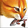 Пазл: Охотник и Жертва (Hunter cat and fish puzzle)