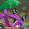 Пазлы: Уточки под дождем (Ducks in the rainy day puzzle)