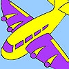 Раскраска: Самолет  (Purple wing aircraft coloring)