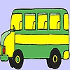 Раскраска: Ретро автобус (Old fast bus coloring)