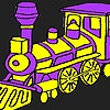 Раскраска: Локомотив (Fast purple train coloring)