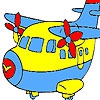 Раскраска: Самолет (Fast cute airplane coloring)