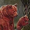 Пятнашки: Медведи (Big bear and puppy slide puzzle)