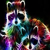 Пятнашки: Енот (Bright striped raccoons slide puzzle)