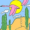 Раскраска: Журавли (Pink storks coloring)