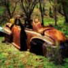 Пятнашки: Остов автомобиля (Old Rusty Car Slider)