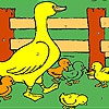 Раскраска: Утки на ферме (Duckie in the farm coloring)