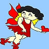 Раскраска: Фея Св.Валентина (Valentine day fairy coloring)