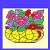 Раскраска: Цветы (Flowers in the vase coloring)