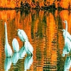 Пазл: Гуси (Geese on the lake puzzle)