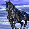 Пазл: Восхитительные лошади (Amazing horses in the beach puzzle)