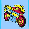 Раскраска: Мотоцикл (Fast racer motorbike coloring)