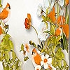 Пятнашки: Воробьи (Orange sparrows slide puzzle)