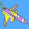 Раскраска: Самолет (Purple jet coloring)