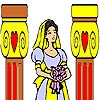 Раскраска: Свадебная церимония (Wedding ceremony coloring)