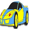 Раскраска: Быстрая машина (Fast yellow car coloring)