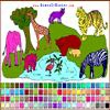 Раскраска: Жизнь в зоопарке (Zoo Life Coloring)