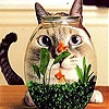 Передвижной пазл: Голодный кот (Hungry cat slide puzzle)