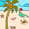 Раскраска: Пляж (Seal in the beach coloring)