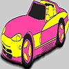 Раскраска: Машина (Fabulous pink car coloring)