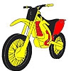 Раскраска: Мотоцикл 2 (Faster red motorbike coloring)