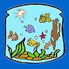 Раскраска: Аквариум (Lantern in the fishes coloring)