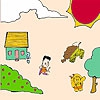 Раскраска: Ежик в деревне (Hedgehog in the village coloring)