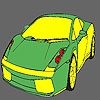 Раскраска: Авто (Fast green car coloring)