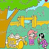 Раскраска: Девочка и мороженое (Little girl and iceman coloring)