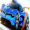 Пятнашки: Синий спорткар (Blue racing car slide puzzle)