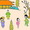 Раскраска: Японский сад (Japanese garden coloring)