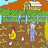 Раскраска: Ферма (Farmer and vegetables coloring)