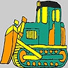 Раскраска: Трактор (Green tractor coloring)