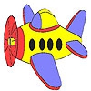 Раскраска: Маленький самолет (Little airplane coloring)