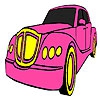 Раскраска: Классика (Classic pink car coloring)