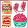 Раскраска: Бутерброды (Food Coloring)