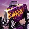 Пятнашки: Фиолетовый авто (Violet fire car slide puzzle)