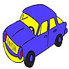Раскраска: Автомобиль 3 (Blue speedy car coloring)